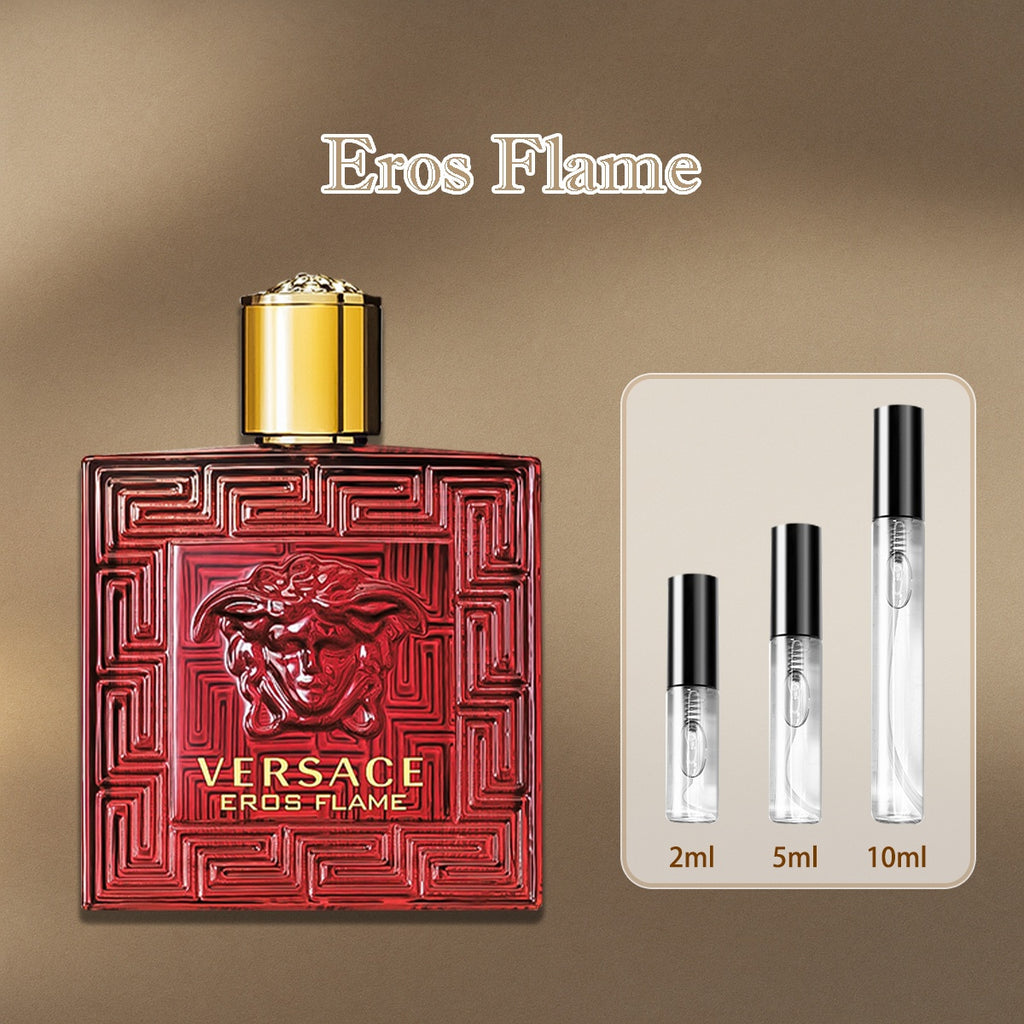 【ของแท้✓จัดส่งรวดเร็ว】 Eros for men EDT/Eros Flame EDP/ Eros Eau de Parfum 2ml/5ml/10ml น้ำหอมพกพา น้ำหอมขายดี  น้ําหอมชาย น้ําหอมเสน่ห์